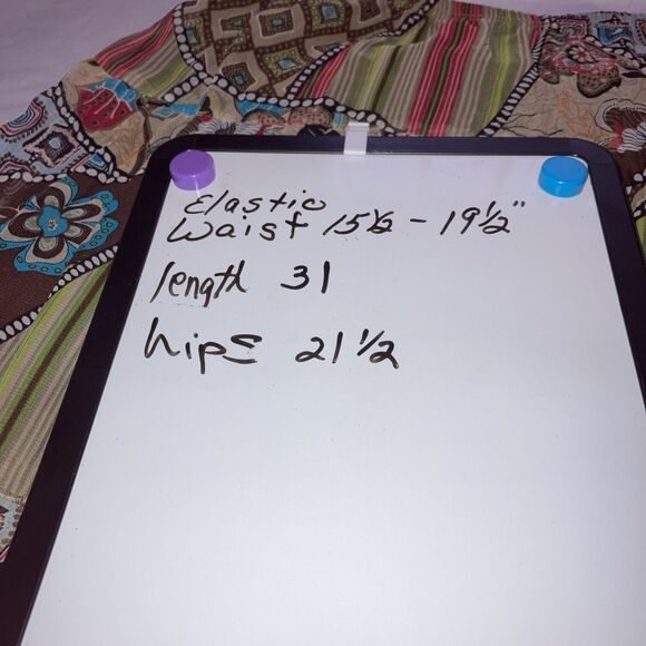 Studio 1940 Skirt Women Medium Boho Patch Teal Brown Maxi Long Tiered - Picture 4 of 6